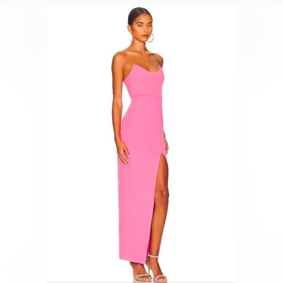 BNWT superdown Ryleigh Strapless Maxi Dress in Pink Size XXS - Picture 3 of 11